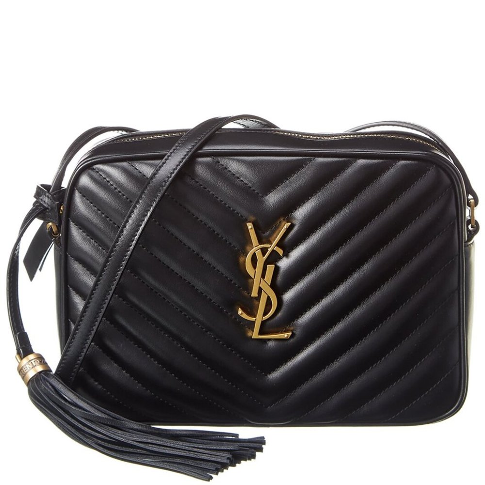 BRAND NEW Saint Laurent Lou Matelasse Leather Camera Bag - Black leather…